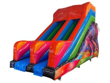 10ft Platform Multicoloured Disco Inflatable Slide