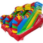 5ft Platform Multicoloured Twist Inflatable Slide