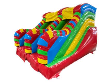 5ft Platform Multicoloured Twist Inflatable Slide