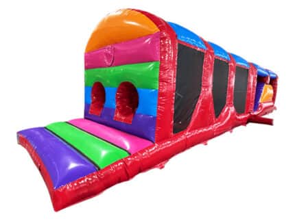 2 Part Multicoloured Inflatable Obstacle Course